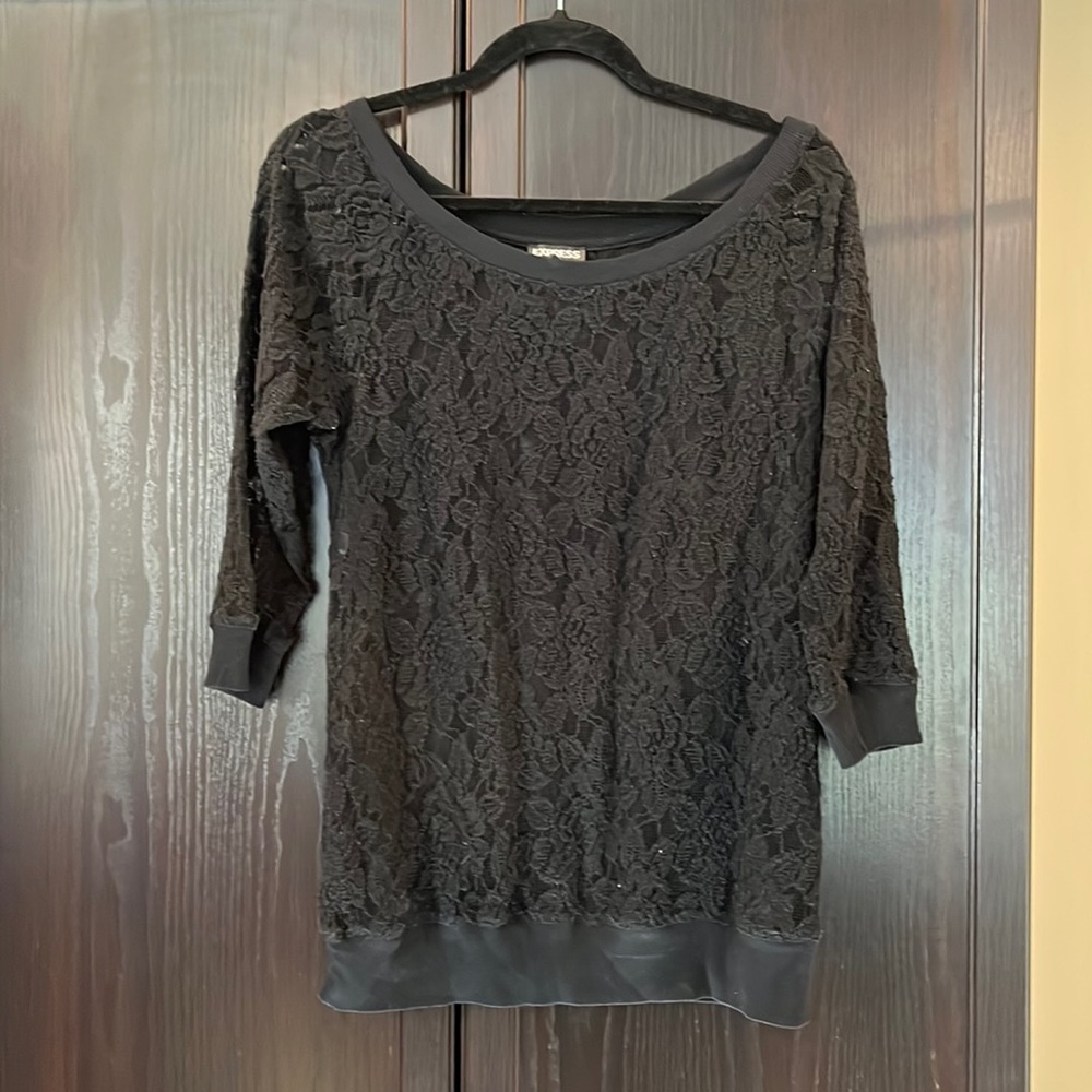 Black lace top
